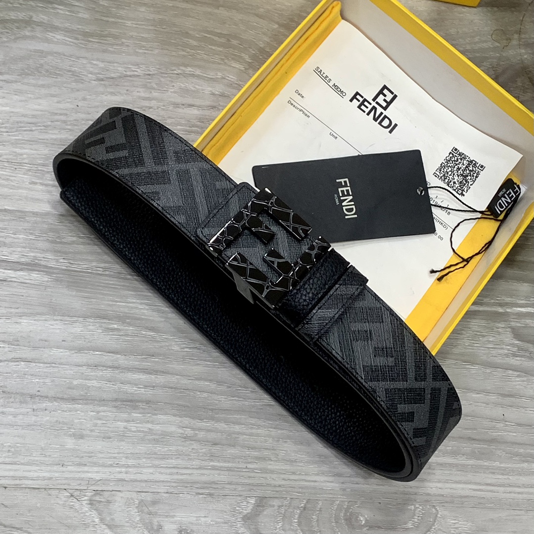 FENDI芬迪专柜同款双环正反用腰带