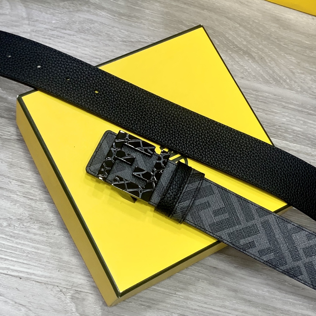FENDI芬迪专柜同款双环正反用腰带