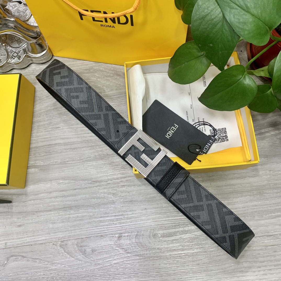 FENDI芬迪专柜同款双环正反用腰带