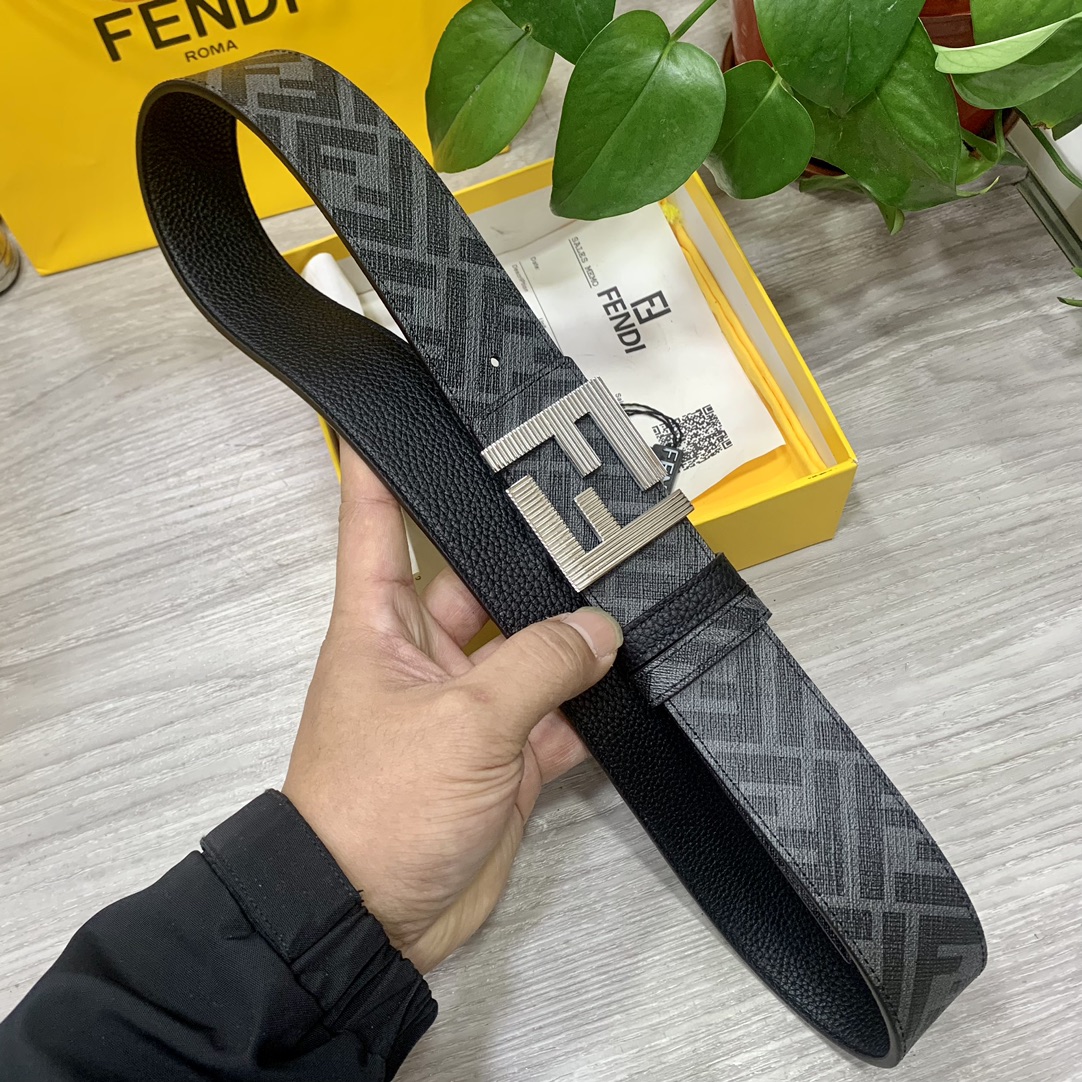 FENDI芬迪专柜同款双环正反用腰带