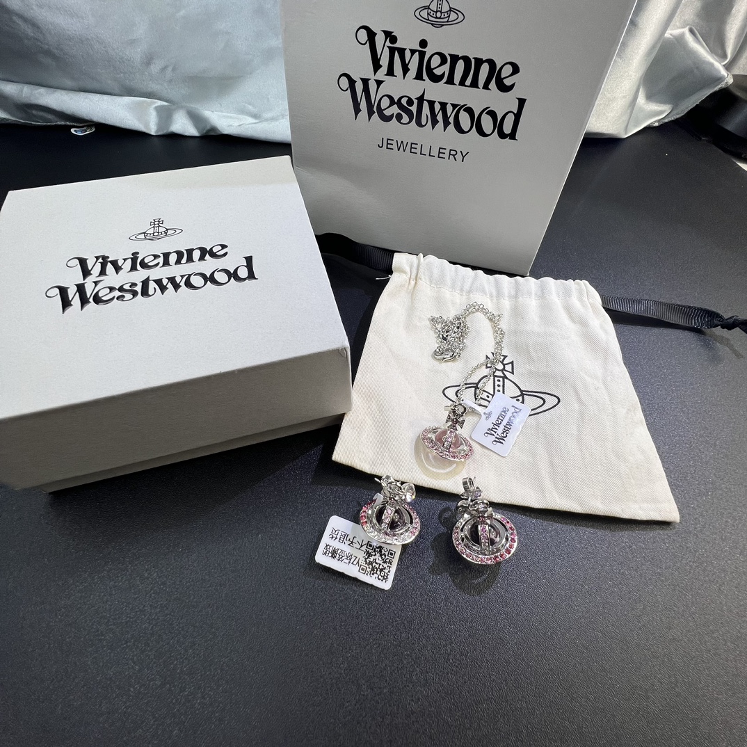 NO:103467,Queen Mother Gradient Track Glass Pink Ball Necklace Earring Set, Queen Mother Necklace Queen Mother Earrings, Earrings, Necklace19860909西太后渐变轨道玻璃粉色球项链耳环套装,西太后项链西太后耳钉,earrings,necklace,Jewelry