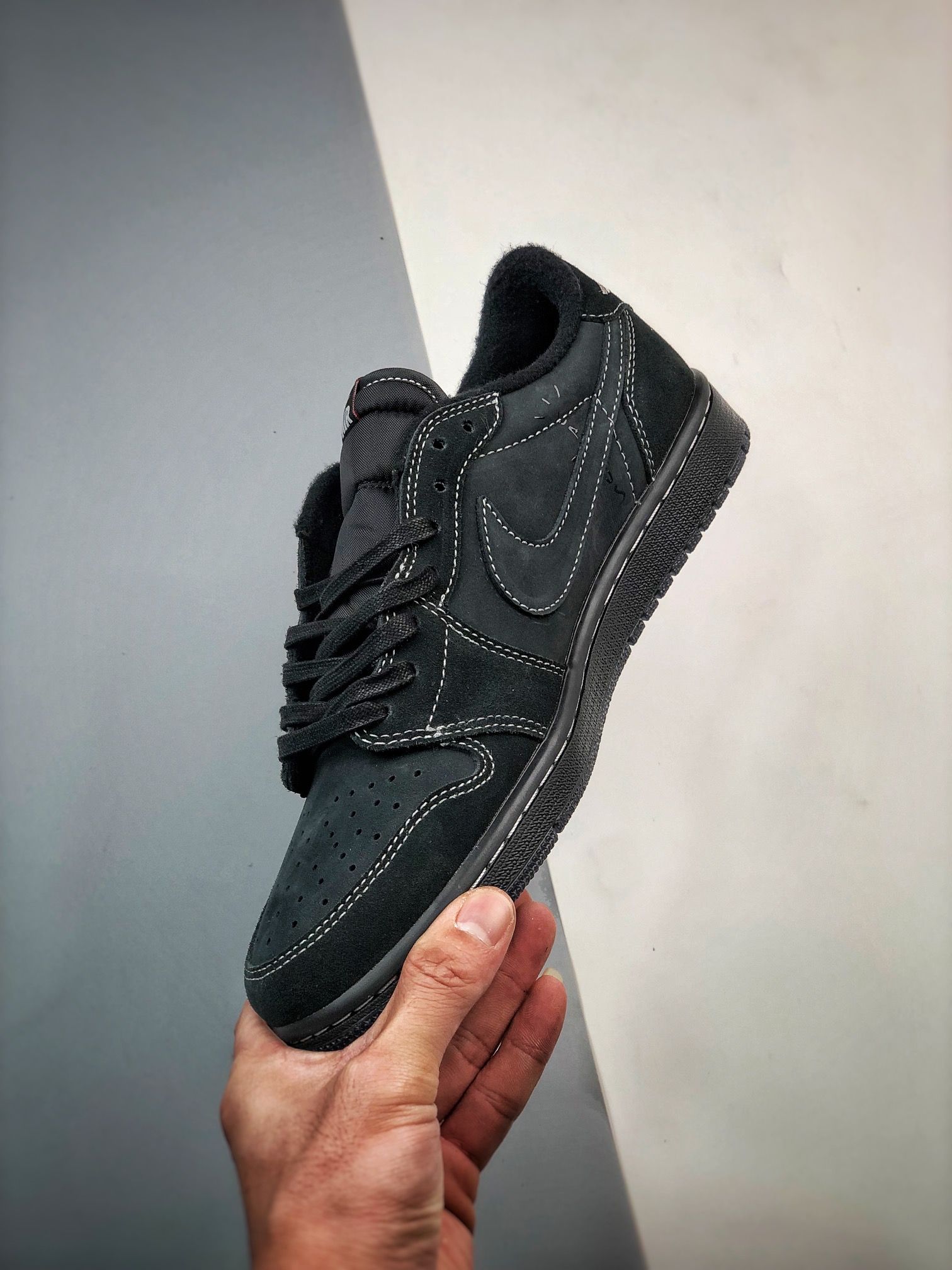 280 Travis Scott x Air Jordan 1 Low OG 联名低帮倒钩4.0黑武士 DM7866-001