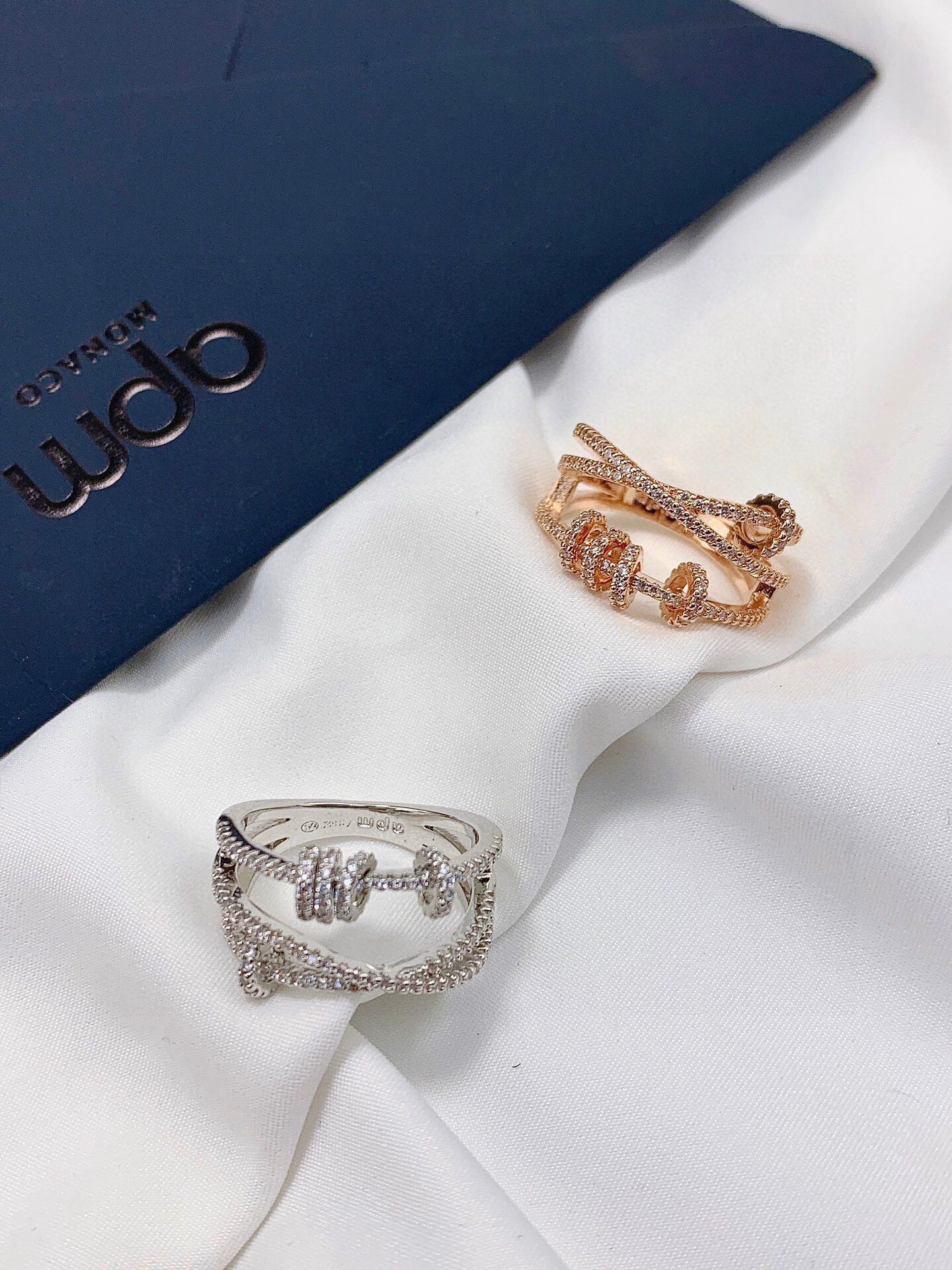 APM Monaco Multi-Layer Adjustable Circle Ring in Two Colors for Classic Style - 图片 7