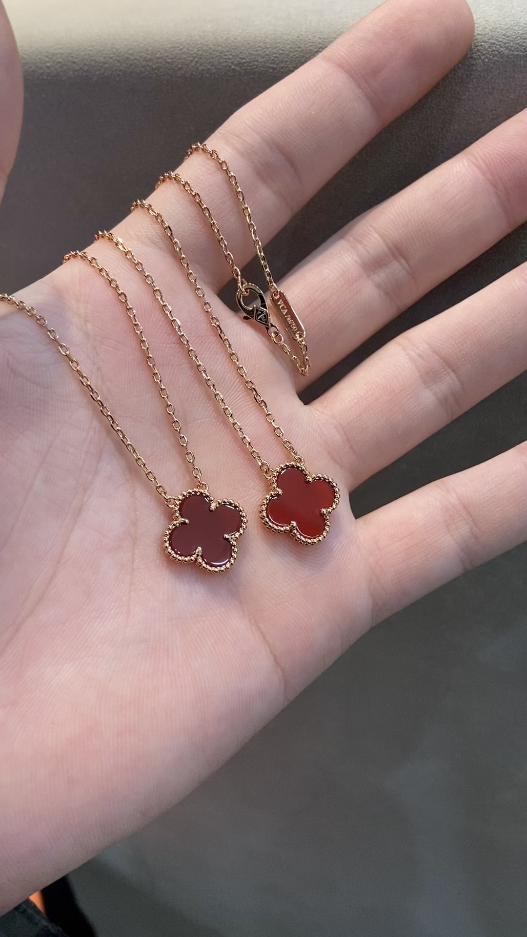Van Cleef & Arpels vca红玉髓四叶草项链