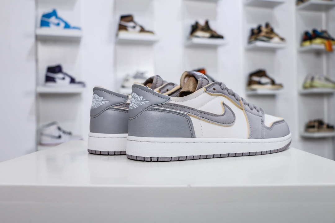 200 原装Air Jordan 1 Low OG EX 解构白灰DN1635-002
