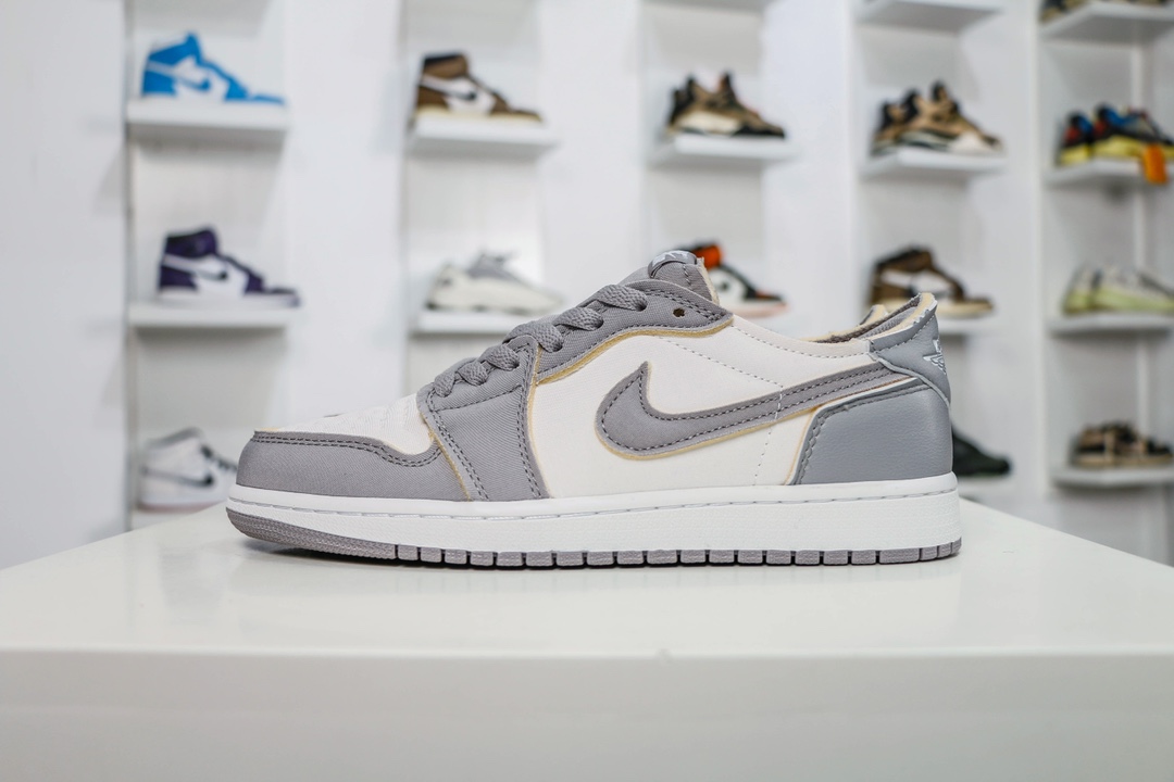 200 原装Air Jordan 1 Low OG EX 解构白灰DN1635-002