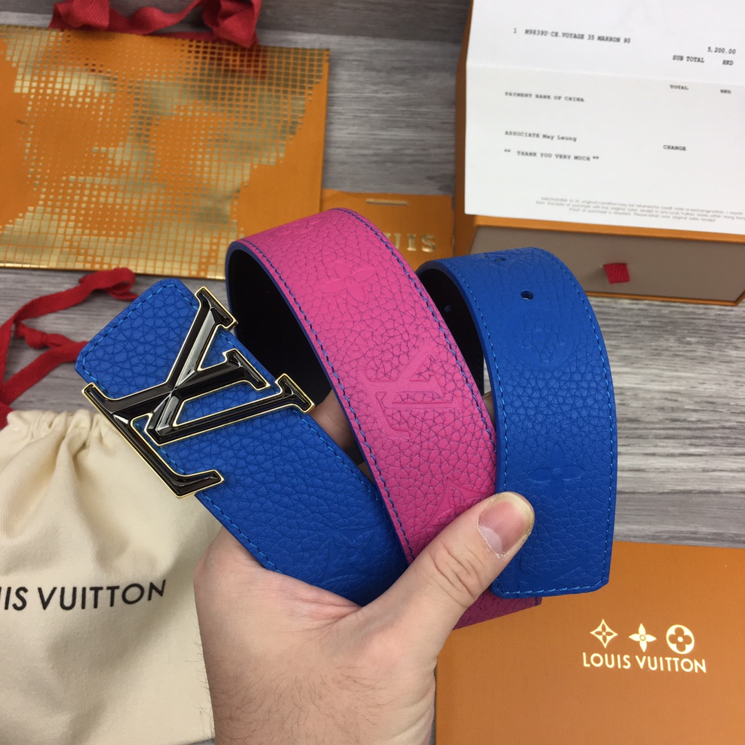 Louis Vuitton Belts Lychee Pattern Men