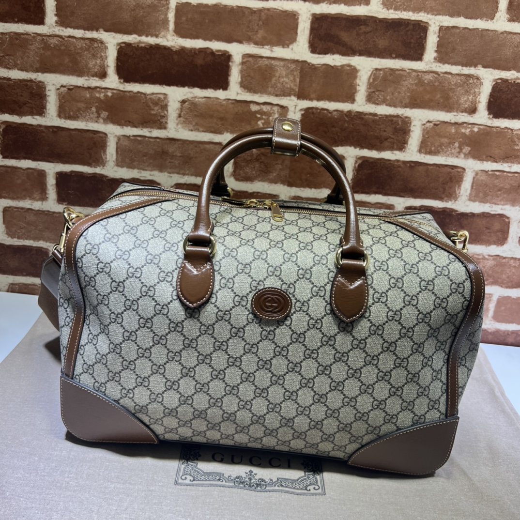 NO:200035,The quality of the counter, top-quality original goods, real-life photos!  Model number 696014 Coffee pvc/brown leather size W42xH26xD24, shipped. Batch, GUCCI [original leather], gucci19860909专柜品质,顶级原单货,实物实拍！款号696014啡pvc/棕皮尺寸W42xH26xD24,出货了.批,GUCCI【原厂皮】,gucci,Bag