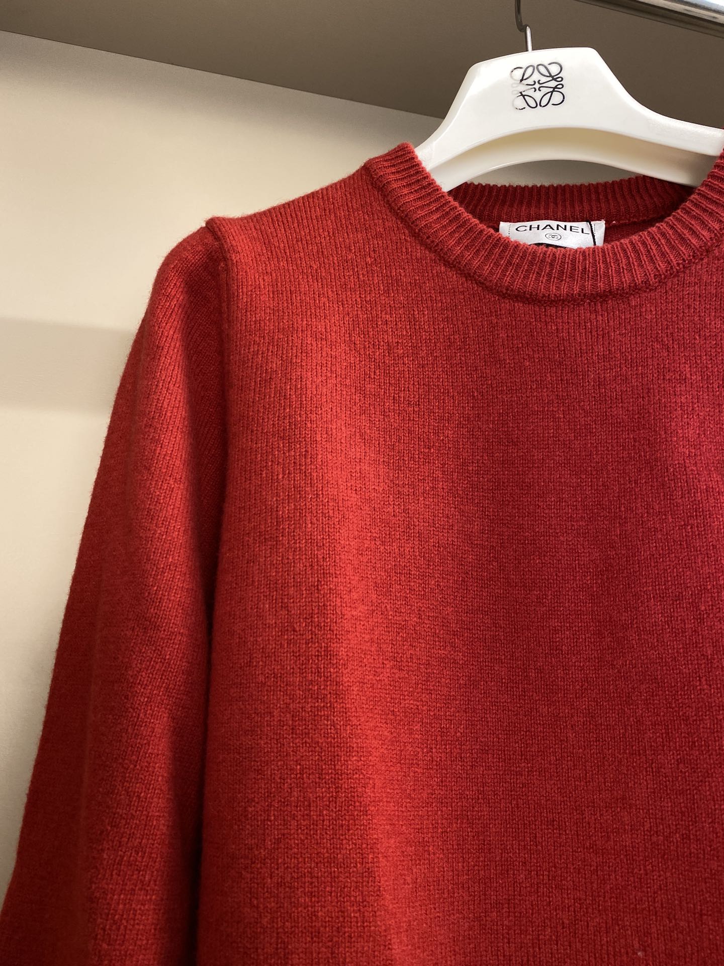 2023Chanel 📮新年红 字母羊毛🦙圆领针织毛衣