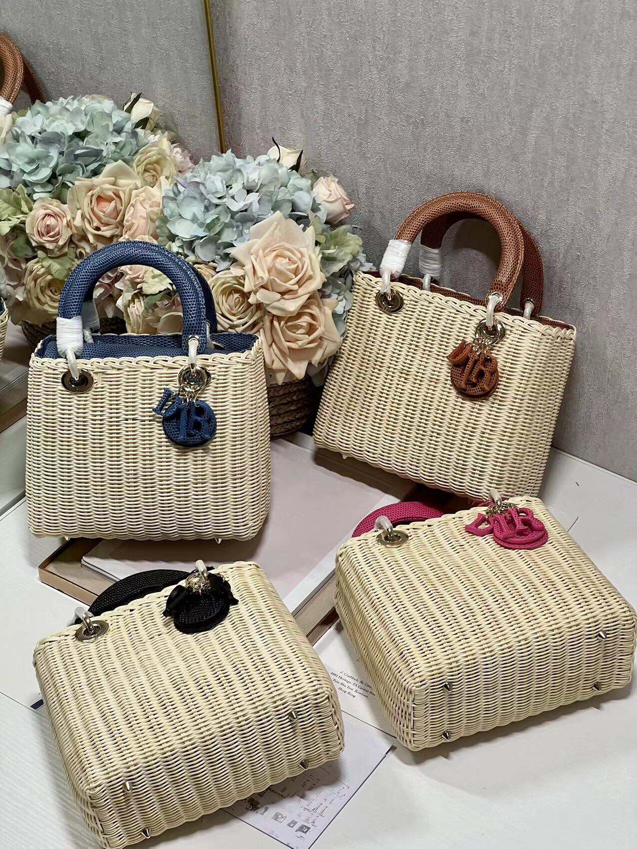 Dior Lady five-compartment snakeskin basket