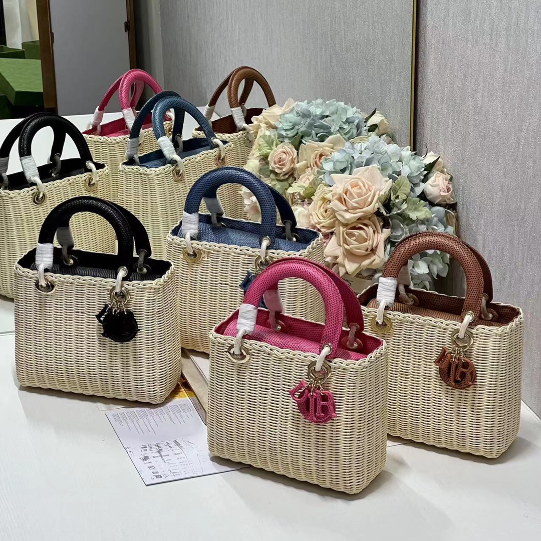 Dior Lady five-compartment snakeskin basket