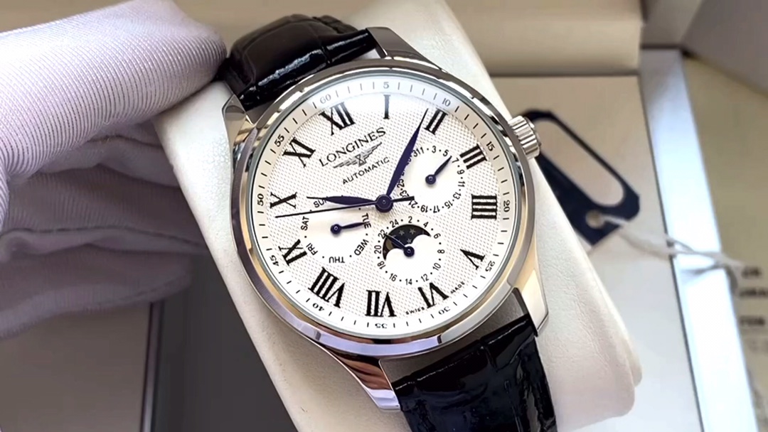 Longines Hurt
 Zegarek Mężczyźni Skóra cielęca krowia Fashion Casual Automatic Mechanical Movement Pasek ze skóry cielęcej