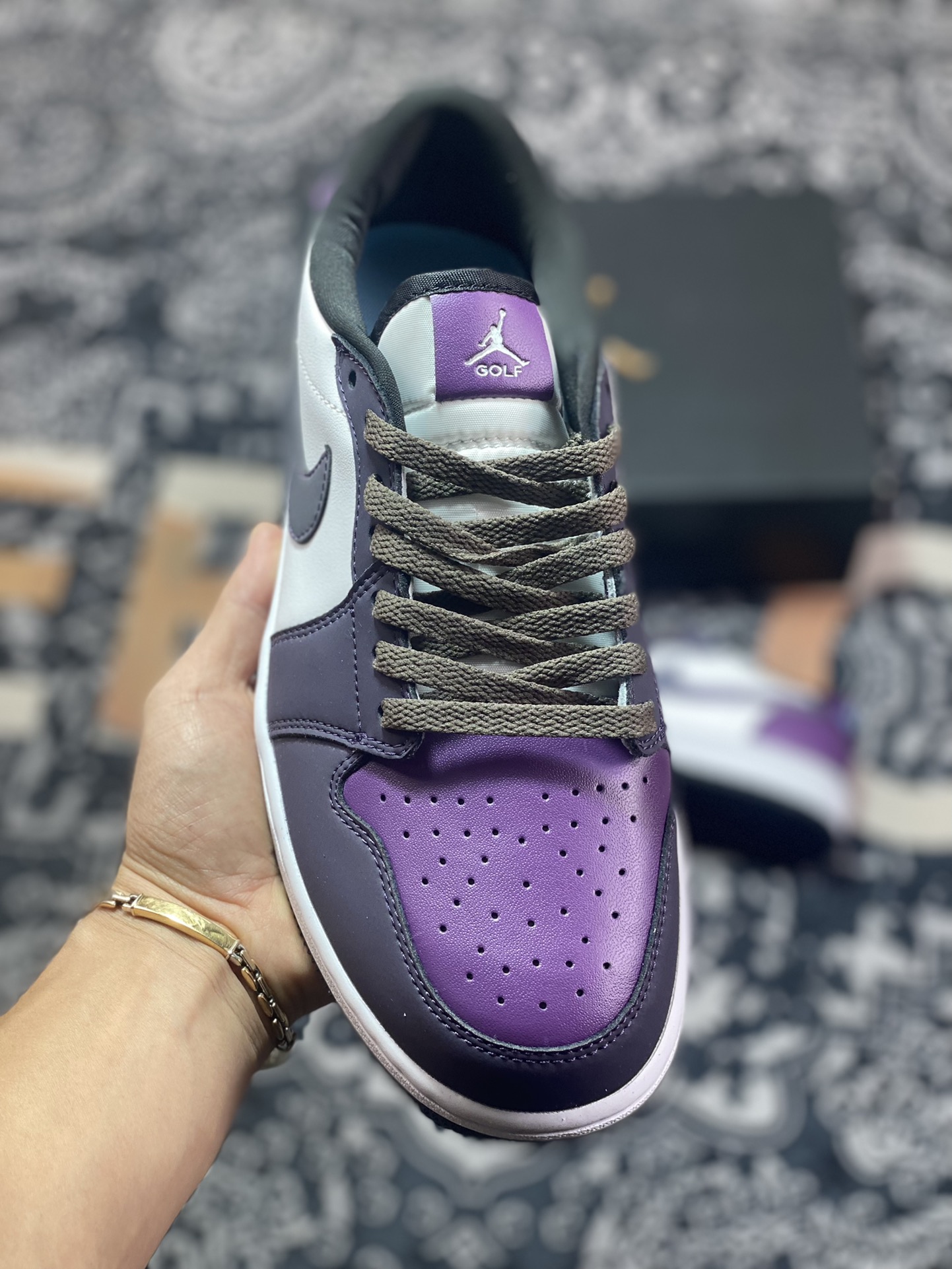 Original factory level Air Jordan 1 Low Golf RNG white gray black purple DZ9787-155-Top High Quatity Cheap Sneakers Fashion Clothing Clothes Bags handbags Shoes of all Brand wholesale With The best Quality And Beautiful Price from China Factory Chinese suppliers wholesaler seller Original factory level Air Jordan 1 Low Golf RNG white gray black purple DZ9787-155