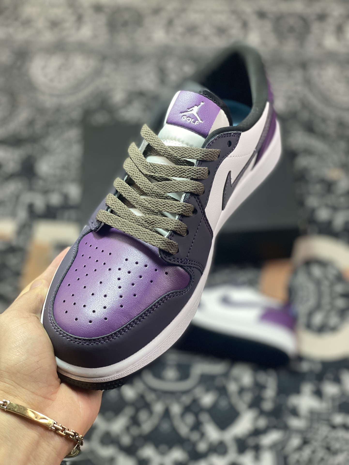 Original factory level Air Jordan 1 Low Golf RNG white gray black purple DZ9787-155-Top High Quatity Cheap Sneakers Fashion Clothing Clothes Bags handbags Shoes of all Brand wholesale With The best Quality And Beautiful Price from China Factory Chinese suppliers wholesaler seller Original factory level Air Jordan 1 Low Golf RNG white gray black purple DZ9787-155