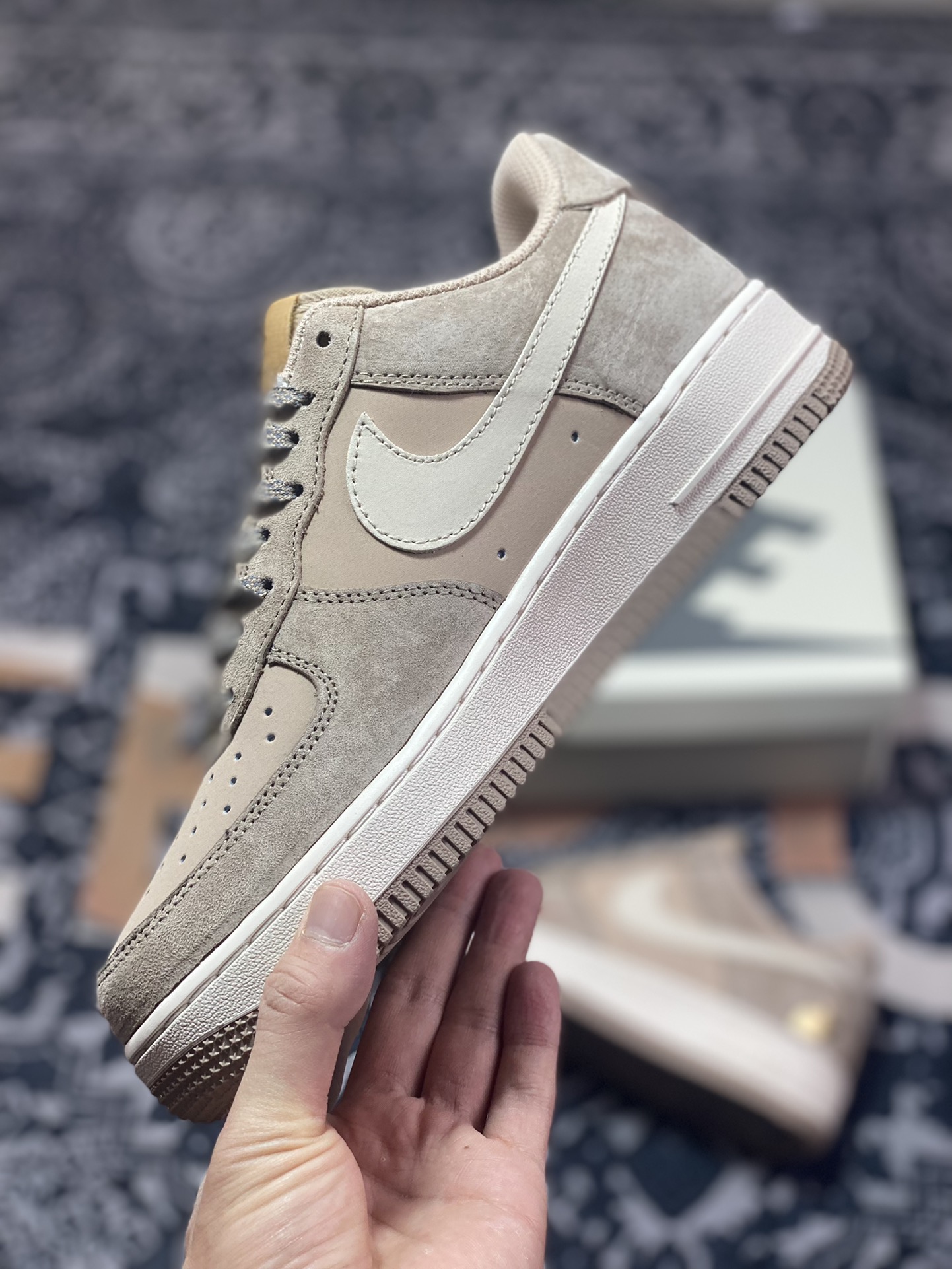 Nike By You Air Force 1'07 Low Retro SP Air Force One ”Oatmeal Brown Rice Gold Bunny” BS9055-814-Top High Quatity Cheap Sneakers Fashion Clothing Clothes Bags handbags Shoes of all Brand wholesale With The best Quality And Beautiful Price from China Factory Chinese suppliers wholesaler seller Nike By You Air Force 1'07 Low Retro SP Air Force One ”Oatmeal Brown Rice Gold Bunny” BS9055-814