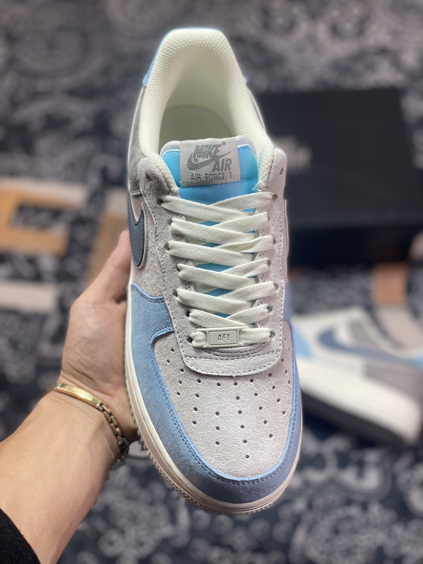 Nike Air Force 1′07 Low Suede ”Grey/Armory Blue” Air Force One Classic LZ6699-523