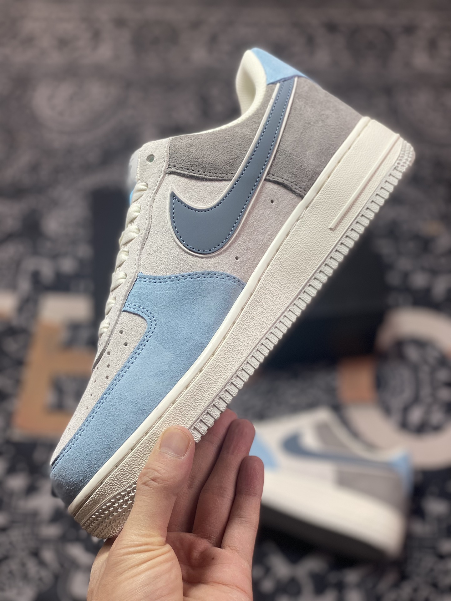 Nike Air Force 1′07 Low Suede ”Grey/Armory Blue” Air Force One Classic LZ6699-523