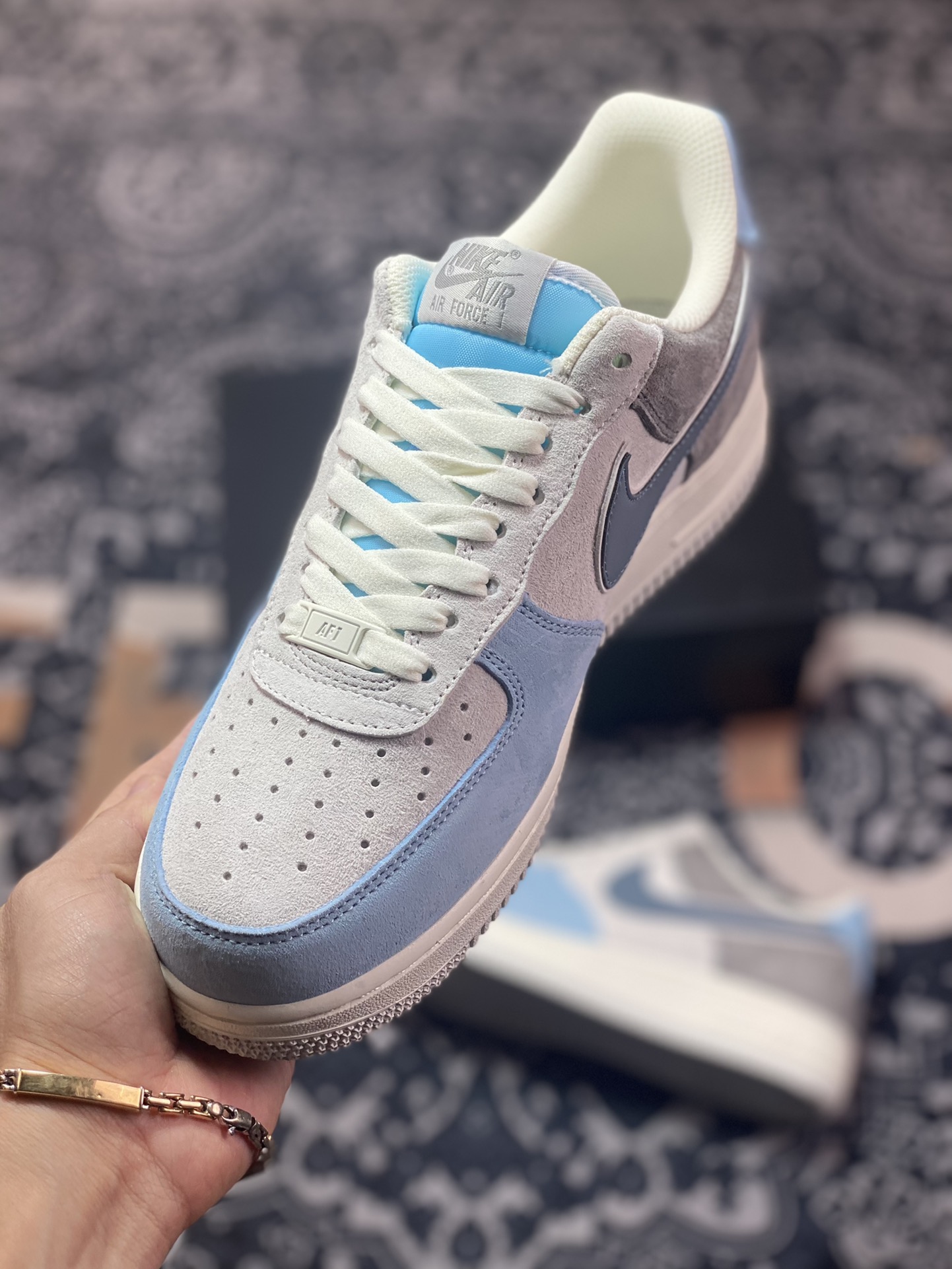 Nike Air Force 1′07 Low Suede ”Grey/Armory Blue” Air Force One Classic LZ6699-523