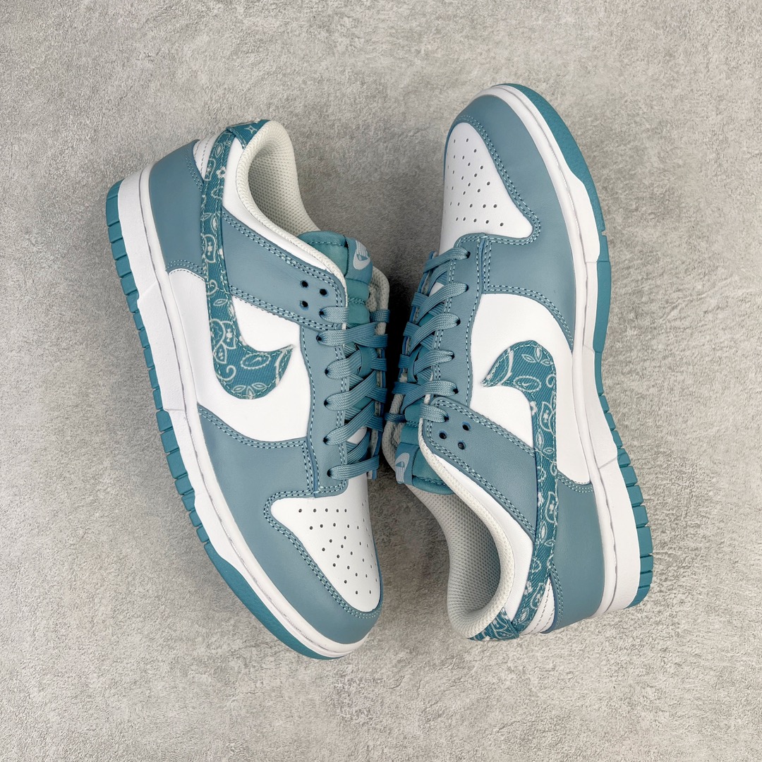 图片[3]-零售💰180 ＃G版福利特价‼NK Dunk Low \”Blue Paisley\” 蓝色佩斯利腰果花 DH4401-101 毫无疑问市场中端王者 口碑大厂出品 品控大底版型不断改良更新 全套原纸板楦头开发 确保原汁原味 完美呈现DUNK版型 一比一鞋头弧度高度鞋身弧度 此版本只针对中端市场 皮料材质有所更替 其他数据细节工艺流程均保持一致 绝不口嗨 细节品控鞋型随意对比 独家私模官方第六代原厂航空铝磨具打磨大底 鞋头坡度极致还原 无解鞋型 原盒原配 圈内天花板工艺 原厂玻璃冲刀 超高清洁度 全鞋零毛边皮料切割 原厂中底布点胶 中底布拉帮走线遵循公司 SIZE：35.5 36 36.5 37.5 38 38.5 39 40 40.5 41 42 42.5 43 44 44.5 45 46 47.5 编码：by1936080-运动鞋