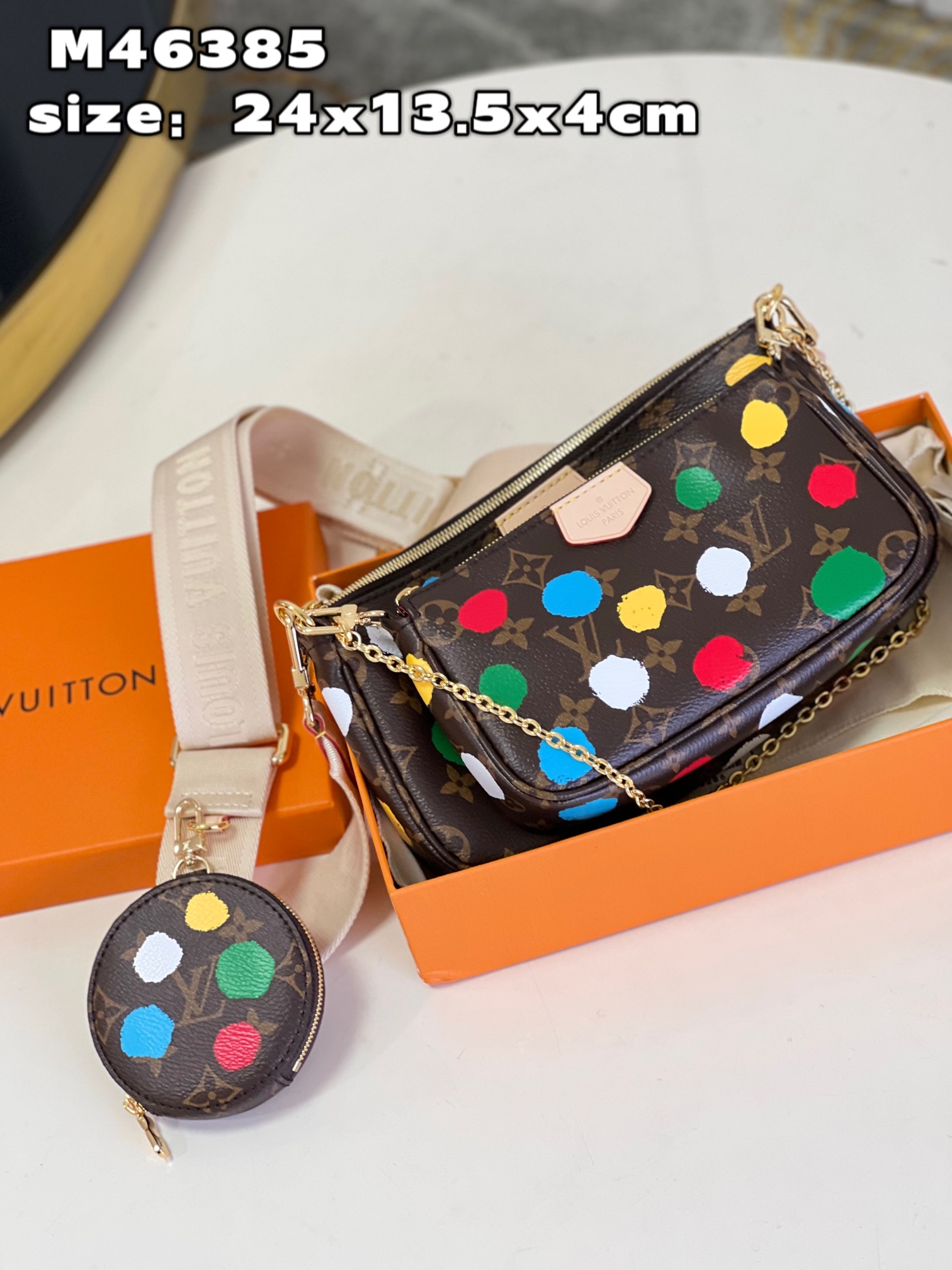 Louis Vuitton LV Multi Pochette Accessoires Bags Handbags Monogram Canvas Chains M46385