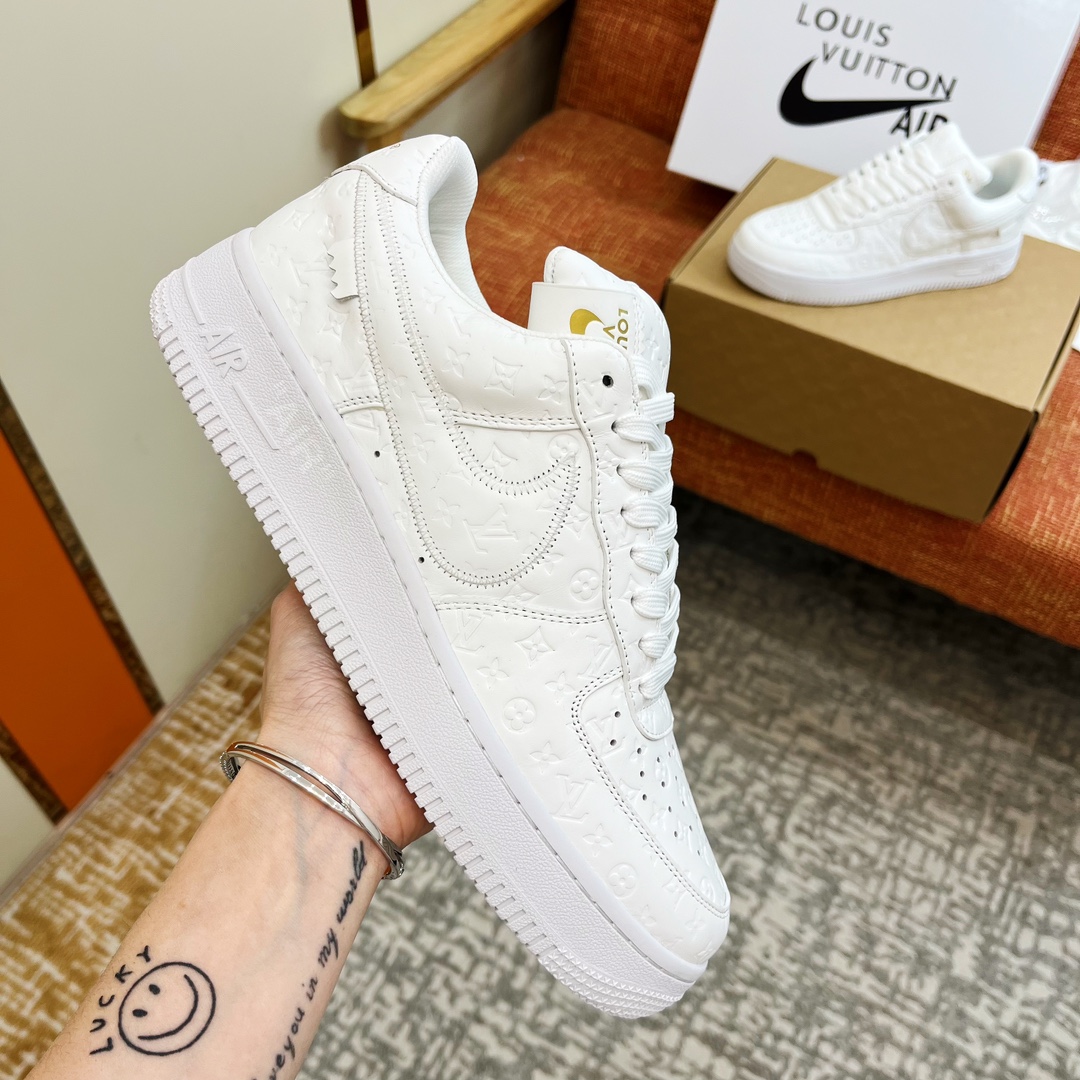 High quality Loui * Vuitto * * Nik * Air Fo rce1Low Donkey Brand L *. V Co-bran