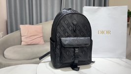 Dior Bags Backpack mirror copy luxury
 Black Nylon Diamond