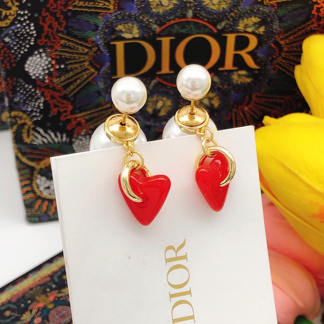 NO:104919,Number DED03 Dior latest red love earrings consistent zp brass material, jewelry boutique, dior, dior, earrings19860909编号DED03 迪奥Dior 最新款红色爱心耳环一致zp黄铜材质,饰品精品,dior,dior,earrings,Jewelry