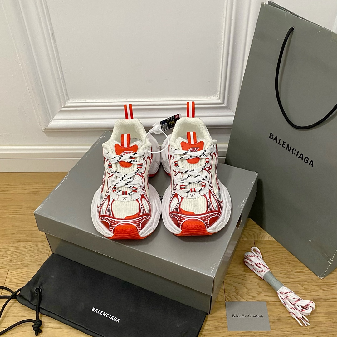 BALENCIAGA blanco y rojo · Balenciaga 2022ss nueva serie 3XL Sneaker décima generación 10.0 zapatos para papá zapatilla…