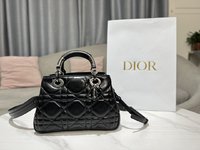 Dior Lady Handbags Crossbody & Shoulder Bags Replica Shop
 Black Cowhide