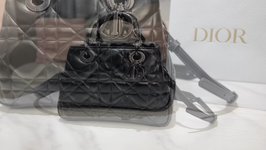 Dior Lady Handbags Crossbody & Shoulder Bags mirror copy luxury
 Black Cowhide