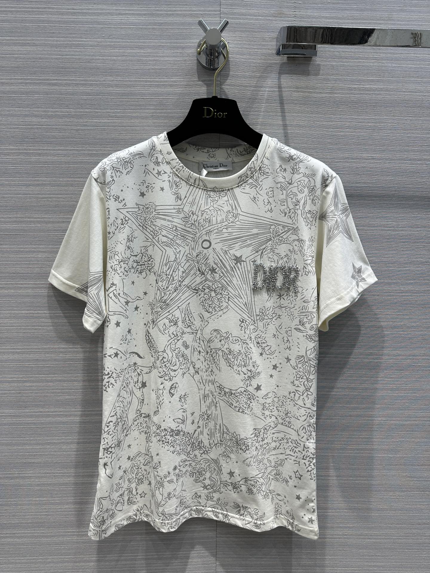 Dior Clothing T-Shirt White Printing Cotton Spring Collection