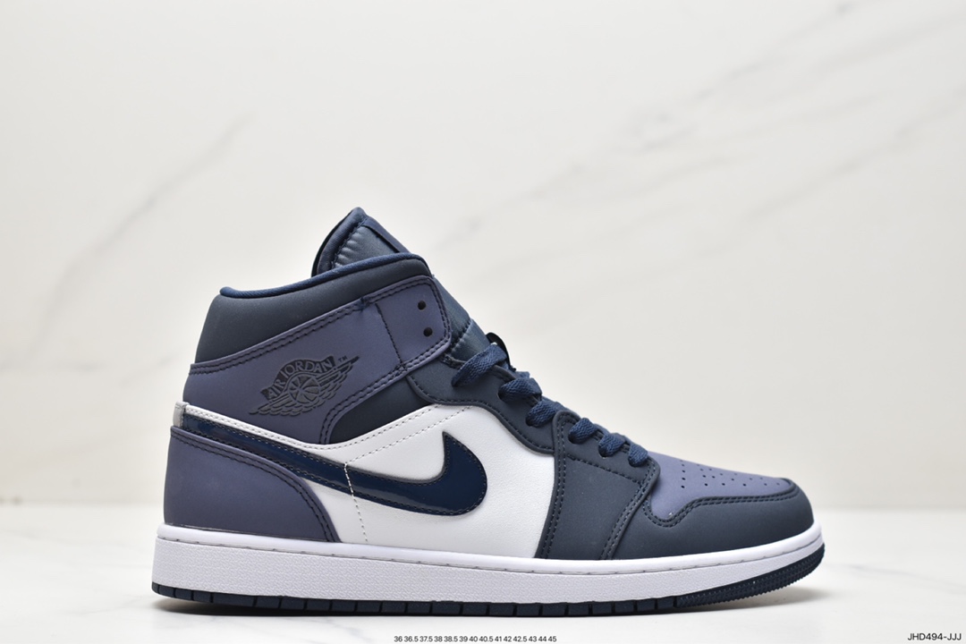190 Air Jordan 1 Mid ”Obsidian”黑曜石 乔一中邦554724-174