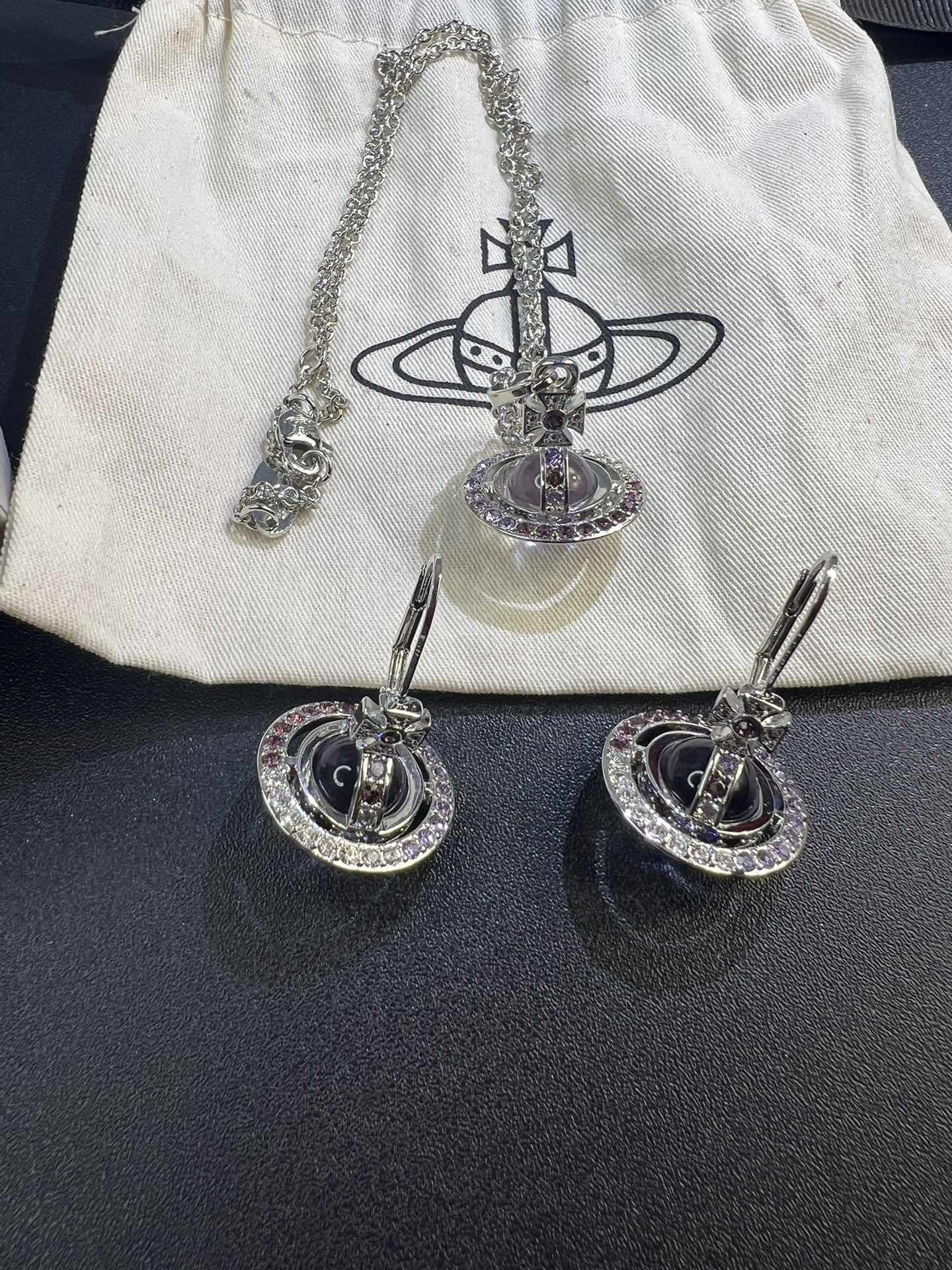 NO:103464,Queen Mother's Purple Gradient Track Ball Necklace Earring Set, Queen Mother's Necklace, Queen Mother's Earrings, Necklace19860909西太后紫色渐变轨道球项链耳环套装,西太后项链西太后耳钉,earrings,necklace,Jewelry