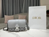 Dior Bags Handbags Grey Canvas Cowhide Nylon Diamond Casual