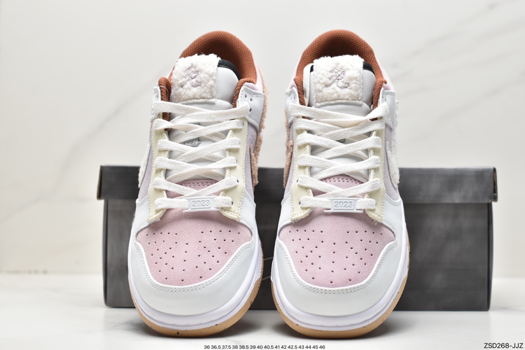 320 Nike SB Dunk Low”Year of the Rabbit”扣篮系列低帮休闲运动滑板板鞋“浅棕米白穗兔”FD4203-211