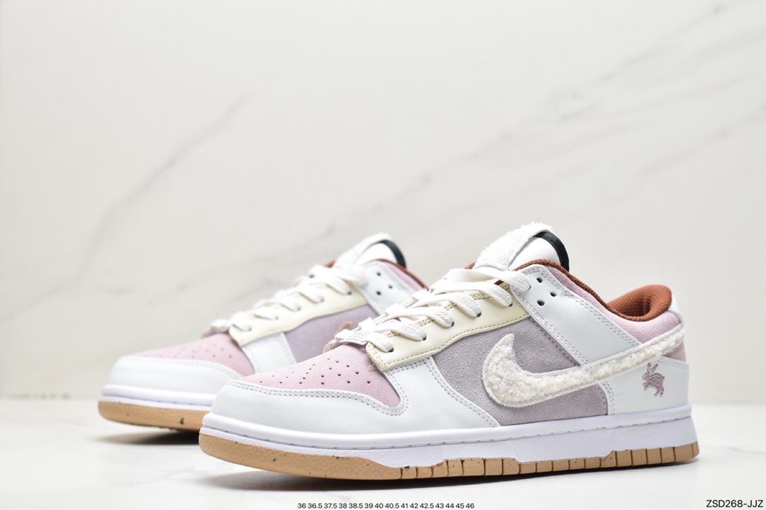 320 Nike SB Dunk Low”Year of the Rabbit”扣篮系列低帮休闲运动滑板板鞋“浅棕米白穗兔”FD4203-211