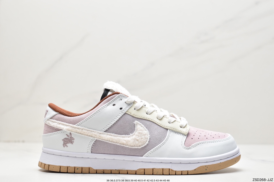 320 Nike SB Dunk Low”Year of the Rabbit”扣篮系列低帮休闲运动滑板板鞋“浅棕米白穗兔”FD4203-211
