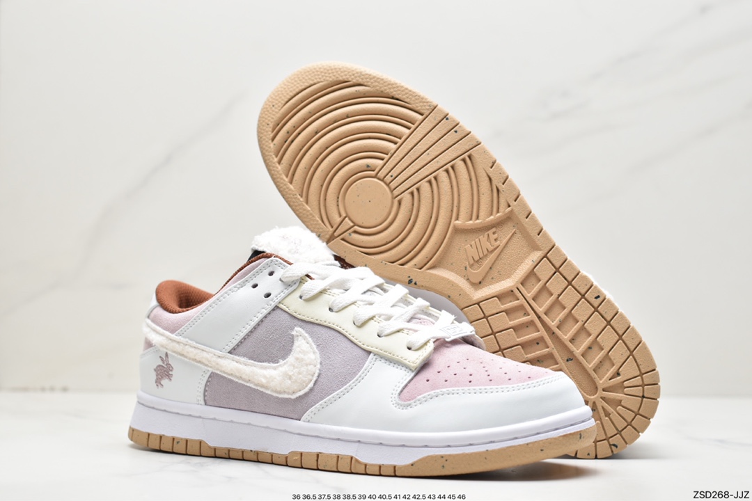 320 Nike SB Dunk Low”Year of the Rabbit”扣篮系列低帮休闲运动滑板板鞋“浅棕米白穗兔”FD4203-211