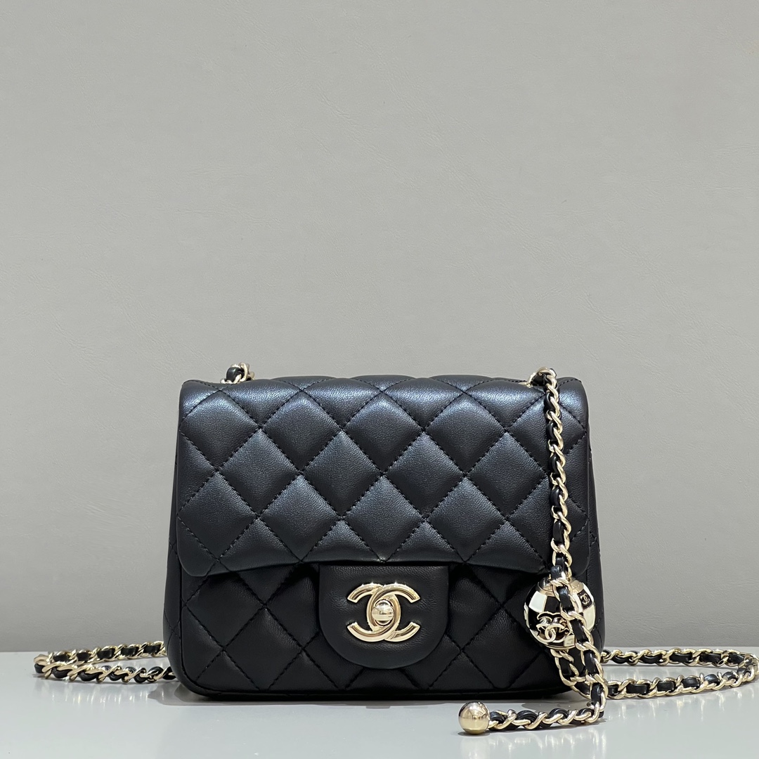 Cheap Replica Designer
 Chanel Crossbody & Shoulder Bags Black White Lambskin Sheepskin