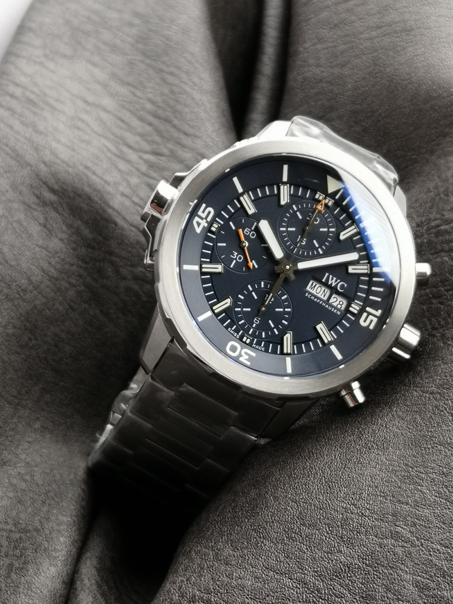 NO:821277,V6 limited recommendation IWC Aquatimer Series IW376805 watch ('Jacques-Yves Cousteau Adventure Journey' special edition), stainless steel bracelet case, blue dial, equipped with automatic mechanical chronograph, 42 mm.,,iwc19860909V6限量推荐IWC万国表海洋时计系列IW376805腕表(“雅克-伊夫·库斯托探险之旅”特别版),精钢表链表壳,蓝色表盘,搭载自动机械计时,42毫米.,,iwc,Watch