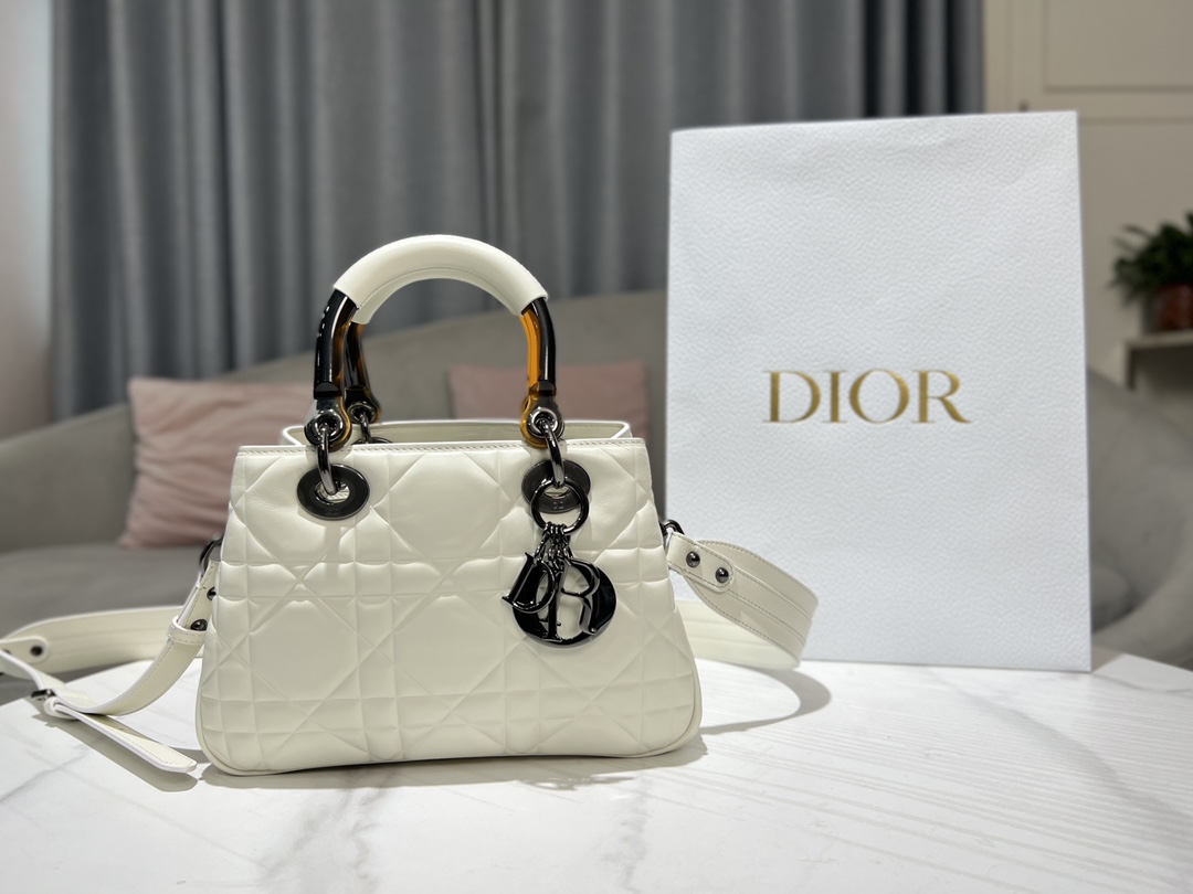 Buy Replica
 Dior Lady Handbags Crossbody & Shoulder Bags White Cowhide