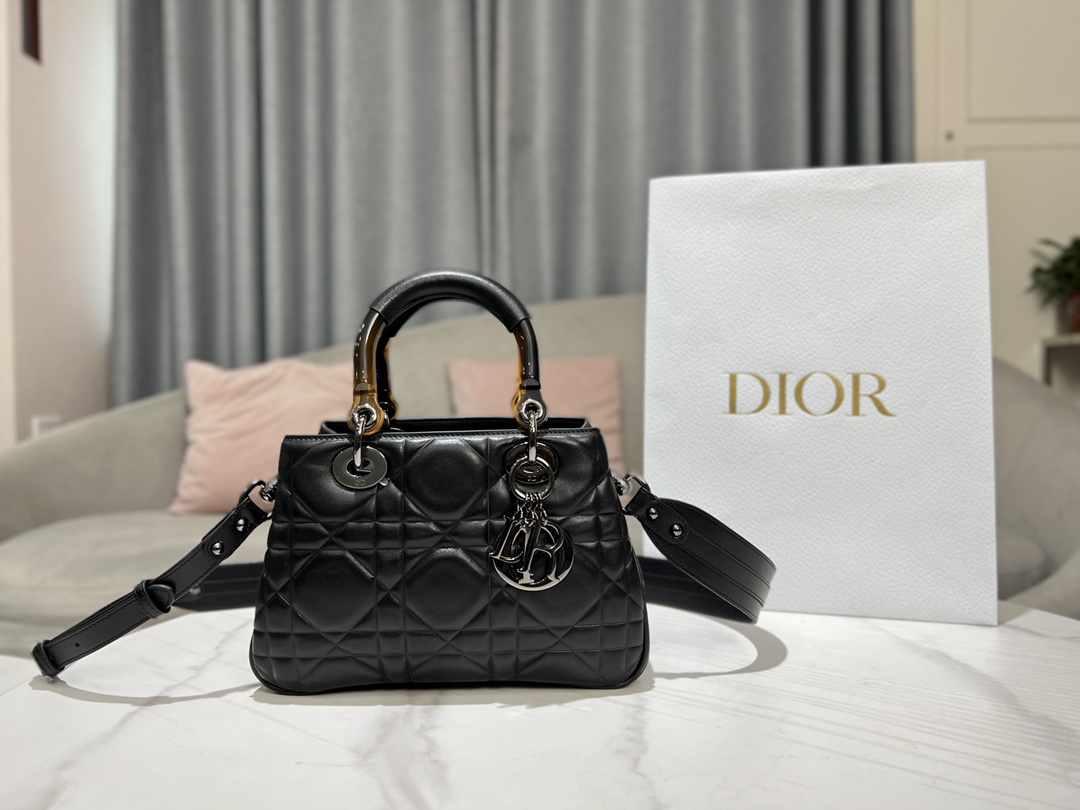 Dior Lady Handbags Crossbody & Shoulder Bags Best Quality Replica
 Black Cowhide
