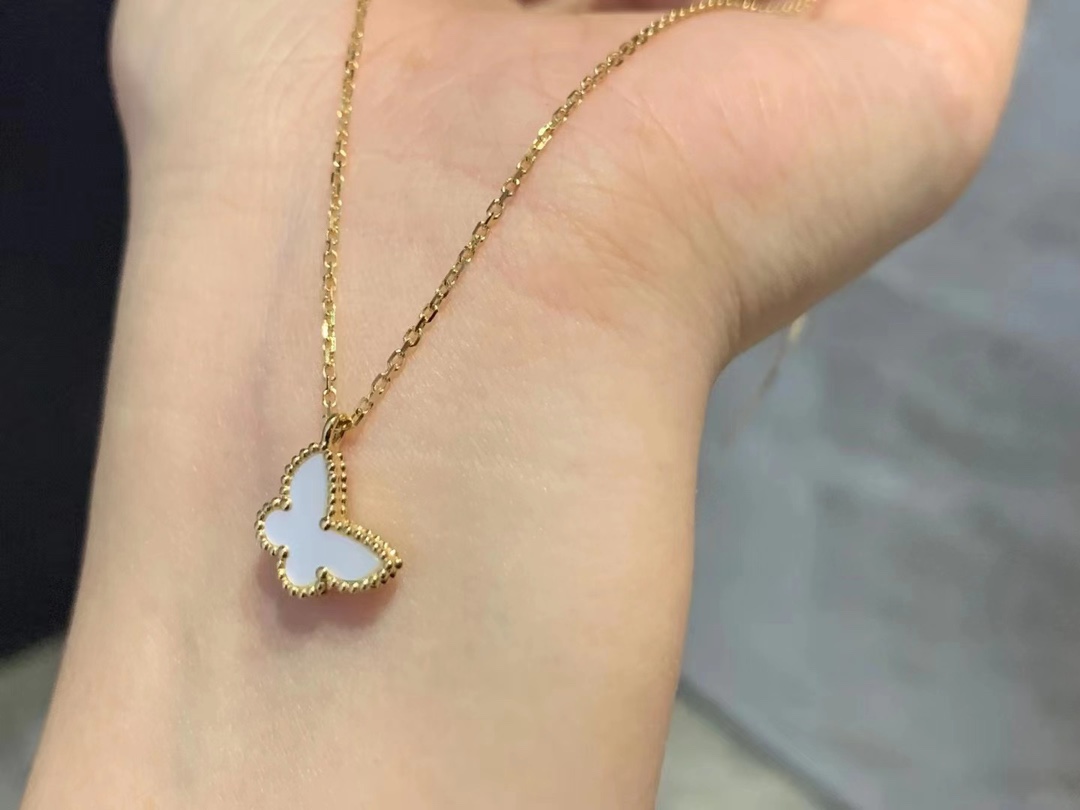 Van Cleef & Arpels Vca白贝小蝴蝶项链