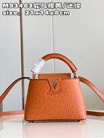 Louis Vuitton LV Capucines Buy
 Bags Handbags Brown Yellow Calfskin Cowhide Mini M93483