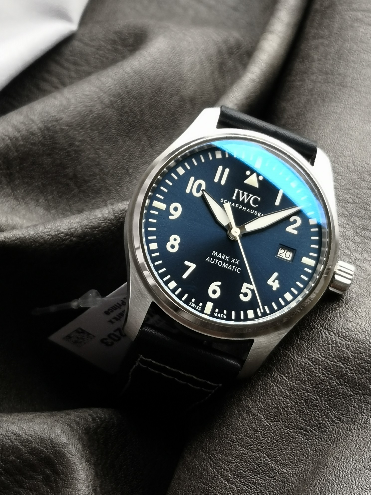 IWC 파일럿 마크 XX V7공장 블랙 다이얼 사파이어 글라스 레플리카 42477
