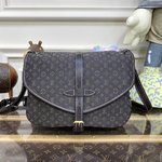 Louis Vuitton LV Saumur Bags Handbags Black Blue Monogram Canvas Cowhide Fashion Mini M95227