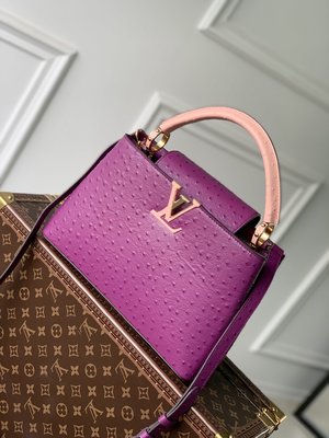 Louis Vuitton LV Capucines Bags Handbags 1:1 Replica Purple Calfskin Cowhide M93483