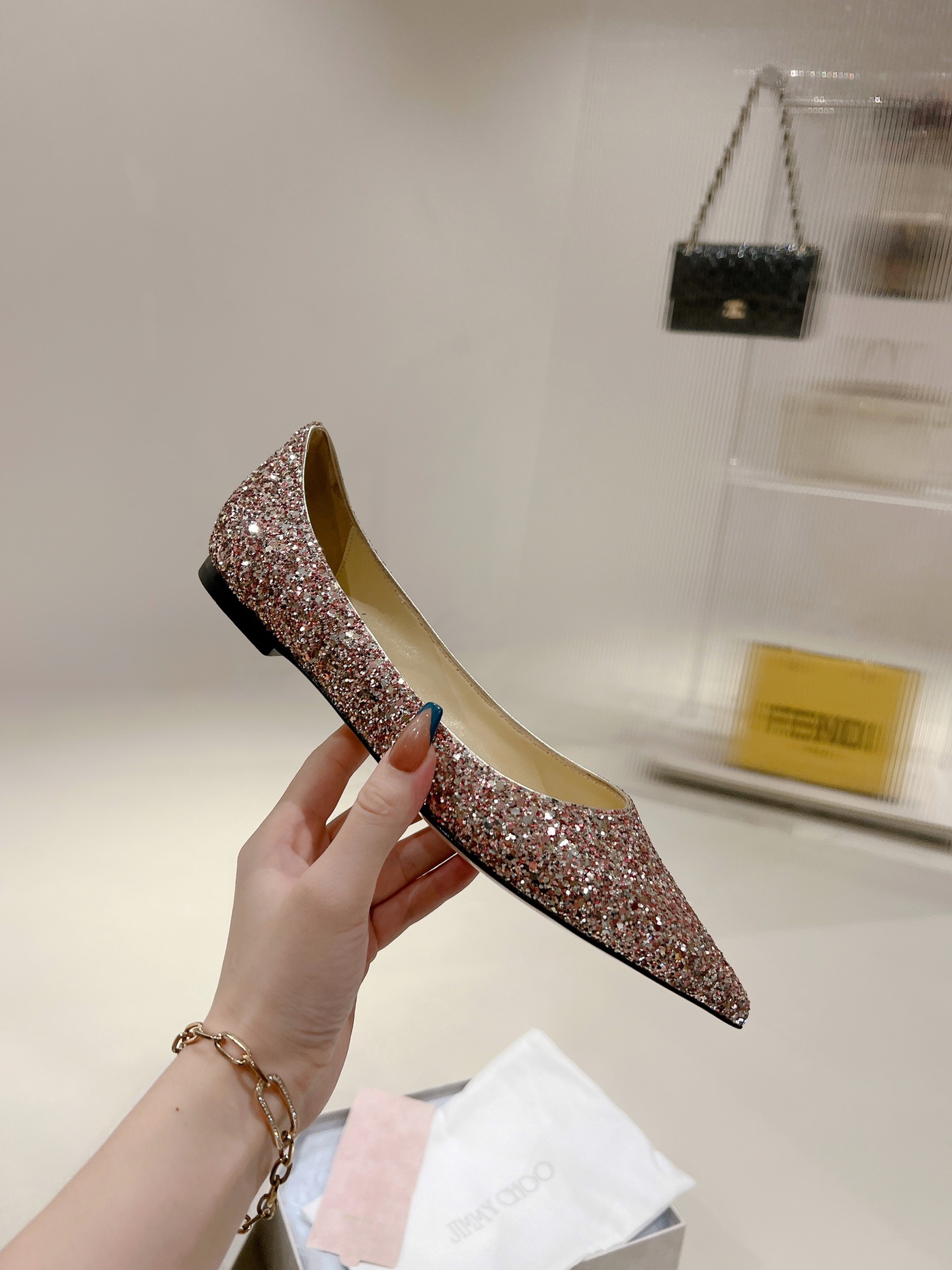 JIMMY CHOO ハイヒール ポインテッドトゥパンプス 高温ホットフィックスラインストーン+輸入シープスキン フルグレインクリスタルシープレザー 1.0/6.5/8.5cm