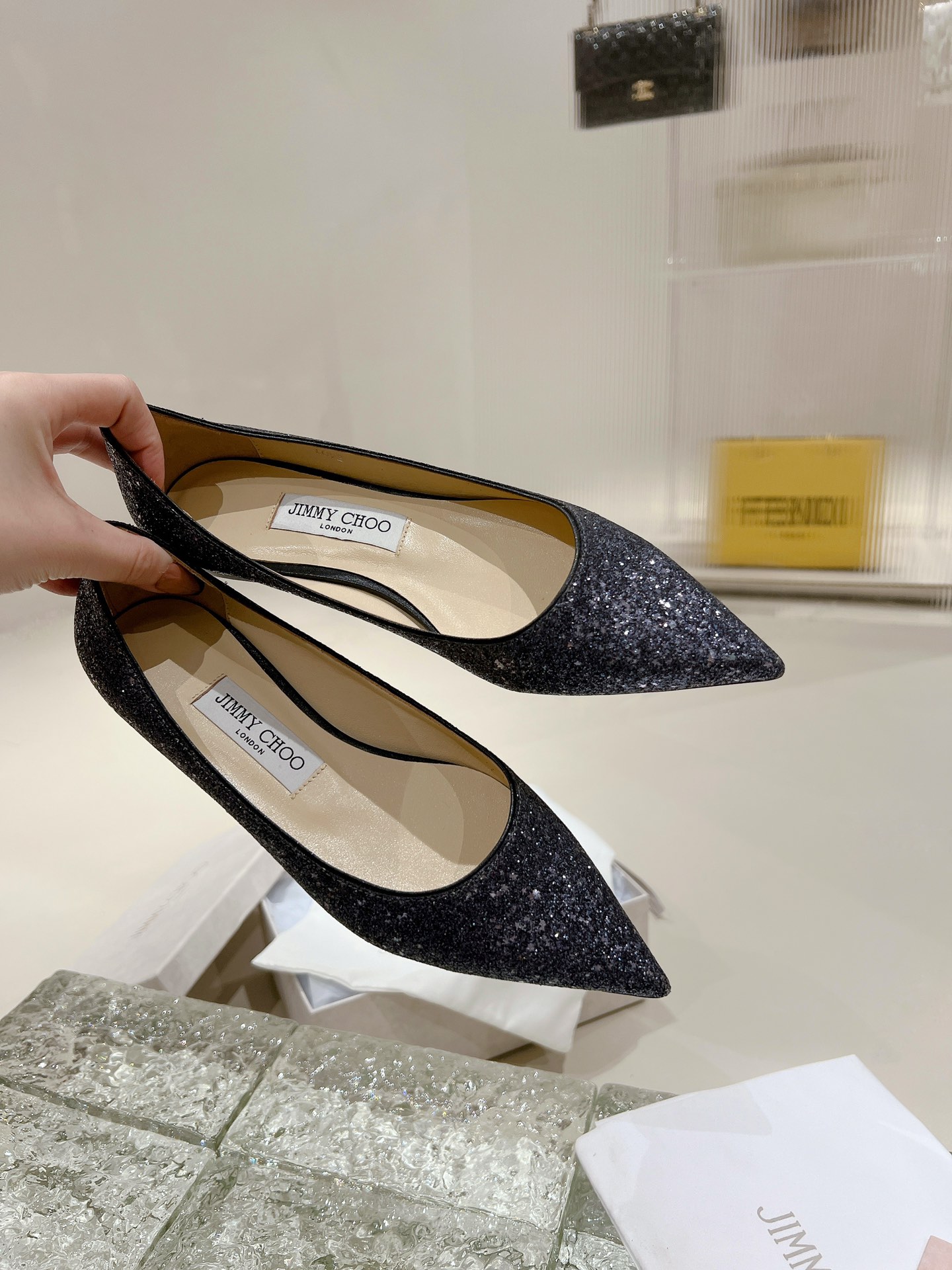 NO:650029,Gypsophila dark blue flat bottom., high heels, high heels19860909满天星深蓝 平底.,高跟鞋,high heels,Women's Shoes