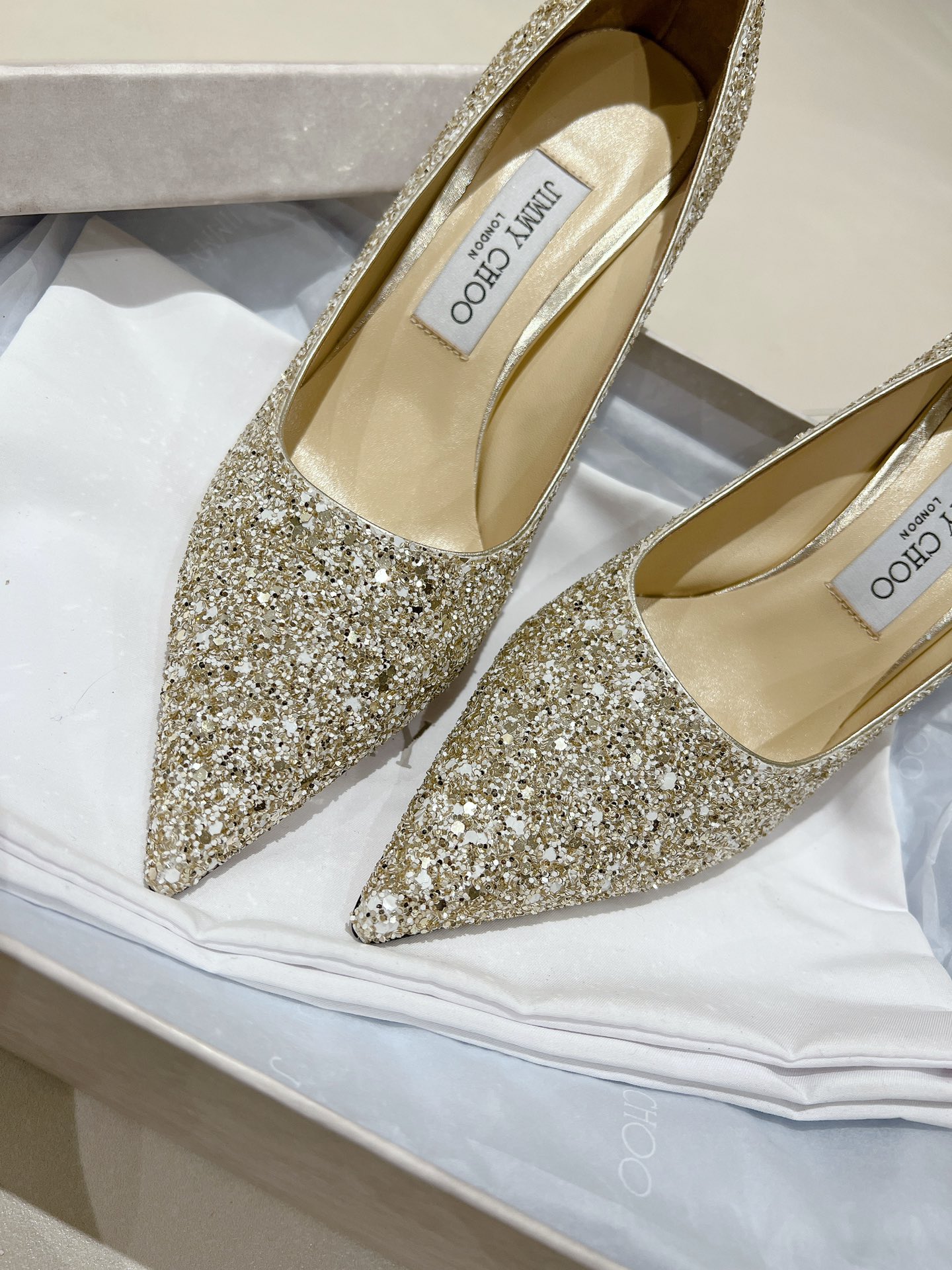 JIMMY CHOO ハイヒール ポインテッドトゥパンプス 高温ホットフィックスストーン+輸入シープスキン フルグレインクリスタルシープレザー 1.0/6.5/8.5cm